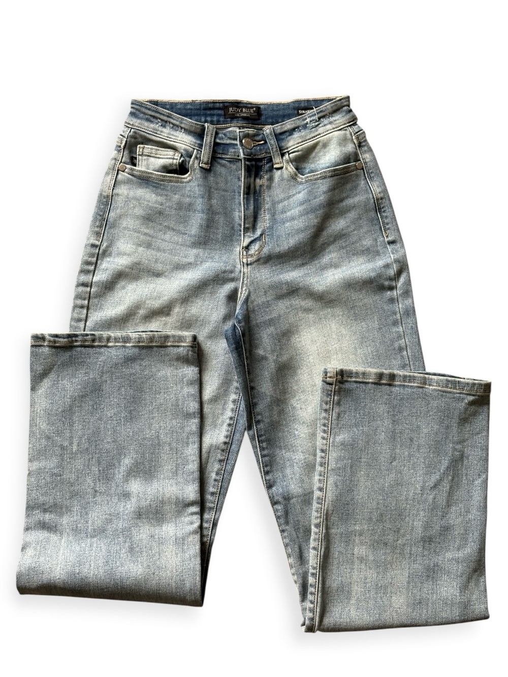 Judy Blue Straight Fit Jeans Size 1/25 JB82501LT Denim Stretch Light Wash